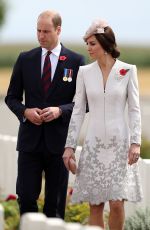 KATE MIDDLETON at Commemorations at Tyne Cot Commonwealth War Graves Cemetery in Ypres 07/31/2017