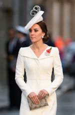 KATE MIDDLETON at Last Post Ceremony at Commonwealth War Graves Commission Ypres Memorialin in Ypres 07/30/2017