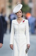KATE MIDDLETON at Last Post Ceremony at Commonwealth War Graves Commission Ypres Memorialin in Ypres 07/30/2017