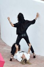 KATE MOSS on the Set of a Photoshoot in Capri 07/28/2017