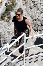 KATE MOSS on the Set of a Photoshoot in Capri 07/28/2017