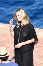 KATE MOSS on the Set of a Photoshoot in Capri 07/28/2017