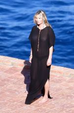 KATE MOSS on the Set of a Photoshoot in Capri 07/28/2017