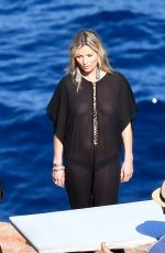 KATE MOSS on the Set of a Photoshoot in Capri 07/28/2017