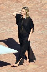 KATE MOSS on the Set of a Photoshoot in Capri 07/28/2017