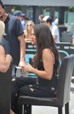 KATE STEVENS on the Set of Extra in Los Angeles 08/15/2017