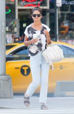 KATIE HOLMES Out for Coffee in New York 08/20/2017