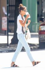 KATIE HOLMES Out for Coffee in New York 08/20/2017