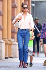 KATIE HOLMES Out Shopping in New York 08/08/2017