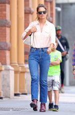 KATIE HOLMES Out Shopping in New York 08/08/2017