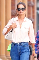 KATIE HOLMES Out Shopping in New York 08/08/2017