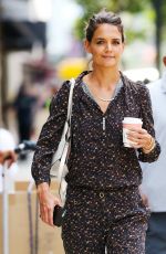 KATIE HOLMES Out Shopping on Madison Ave in New York 08/16/2017