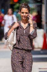 KATIE HOLMES Out Shopping on Madison Ave in New York 08/16/2017