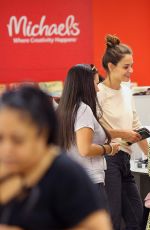 KATIE HOLMES Shopping at Michaels Crafts Store in New York 08/17/2017