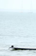 KATIE LEE Paddle Boards in Hamptons Paddle for Pink Event in Sag Harbor 08/05/2017