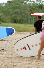 KATIE LEE Paddle Boards in Hamptons Paddle for Pink Event in Sag Harbor 08/05/2017