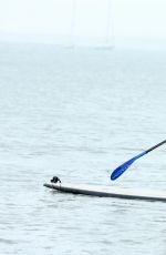 KATIE LEE Paddle Boards in Hamptons Paddle for Pink Event in Sag Harbor 08/05/2017