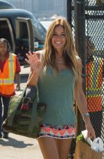 KELLY BENSIMON in Short Skirt Arrives at Her Home in New York 08/04/2017