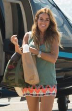 KELLY BENSIMON in Short Skirt Arrives at Her Home in New York 08/04/2017