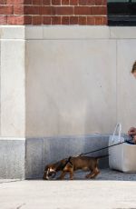 KELLY RUTHERFORD Out with Her Dog in New York 08/16/2017