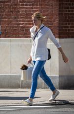 KELLY RUTHERFORD Out with Her Dog in New York 08/16/2017