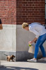 KELLY RUTHERFORD Out with Her Dog in New York 08/16/2017