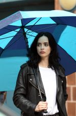 KRYSTEN RITTER on the Set of Jessica Jones in New York 08/16/2017