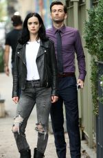KRYSTEN RITTER on the Set of Jessica Jones in New York 08/16/2017