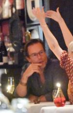 KYLIE MINOGUE and Guy Pearce Out for Dinner in London 08/20/2017