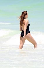 LAURA HARRIER and ALYCIA DEBNAM-CAREY in Swimsuit on the Beach in Tulum 08/13/2017
