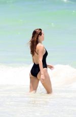 LAURA HARRIER and ALYCIA DEBNAM-CAREY in Swimsuit on the Beach in Tulum 08/13/2017