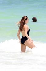 LAURA HARRIER and ALYCIA DEBNAM-CAREY in Swimsuit on the Beach in Tulum 08/13/2017
