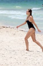LAURA HARRIER and ALYCIA DEBNAM-CAREY in Swimsuit on the Beach in Tulum 08/13/2017