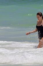 LAURA HARRIER and ALYCIA DEBNAM-CAREY in Swimsuit on the Beach in Tulum 08/13/2017
