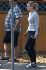 LILI REINHART on the Set of Riverdale in Vancouver 08/25/2017