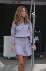 LILI SIMMONS on the Set of Extra in Los Angeles 08/15/2017