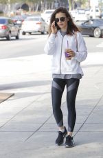 LILY COLLINS After Her Workout in Beverly Hills 08/17/2017