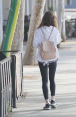 LILY COLLINS After Her Workout in Beverly Hills 08/17/2017