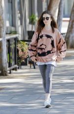 LILY COLLINS After Workout in West Hollywood 08/22/2017