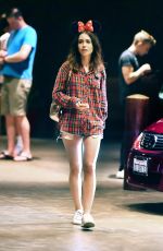 LILY COLLINS at Disneyland in Anaheim 08/10/2017