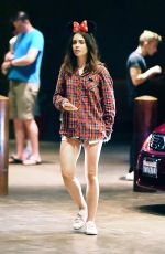 LILY COLLINS at Disneyland in Anaheim 08/10/2017