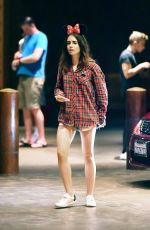 LILY COLLINS at Disneyland in Anaheim 08/10/2017