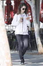 LILY COLLINS Heading to a Gym in West Hollywood 08/11/2017