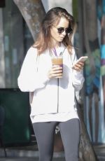 LILY COLLINS Heading to a Gym in West Hollywood 08/11/2017