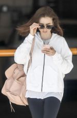 LILY COLLINS Heading to a Gym in West Hollywood 08/11/2017