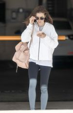 LILY COLLINS Heading to a Gym in West Hollywood 08/11/2017