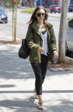 LILY COLLINS Leaves a Gym in Beverly Hills 08/28/2017