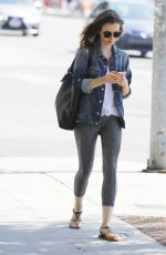 LILY COLLINS Out and About in Beverly Hills 08/30/2017
