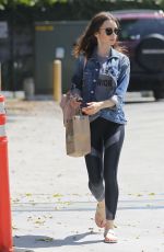LILY COLLINS Out and About in West Hollywood 07/31/2017