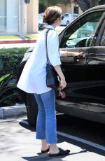 LILY COLLINS Out for Lunch in Los Angeles 08/18/2017